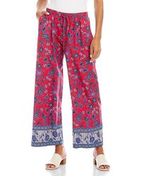 Karen Kane - Drawstring Border Print Cropped Pants - Lyst