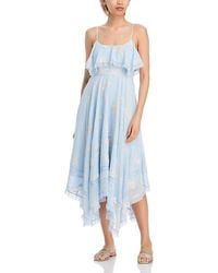 Aqua - X Ava Phillippe Ema Floral Chiffon Maxi Dress - Lyst