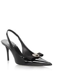 Versace - Pointed Toe Slingback Pumps - Lyst