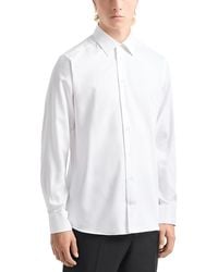 Emporio Armani - New York Regular Fit Micro Chevron Dress Shirt - Lyst