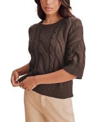 Splendid - Rhiannon Cable Knit Sweater - Lyst