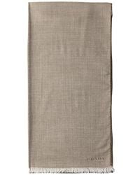 Prada - Cashmere, Wool And Silk Scarf - Lyst