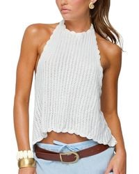 Edikted - Ivey Backless Crochet Halter Top - Lyst