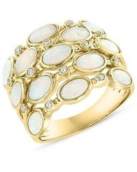 Bloomingdale's Fine Collection - Opal & Diamond Multirow Statement Ring - Lyst