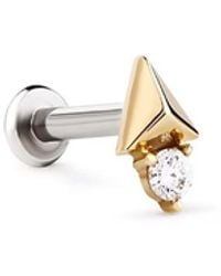 Ana Luisa - Solid Lab-Grown Diamond Pyramid Flatback Single Stud - Lyst