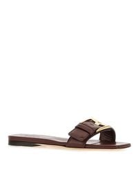 Tod's - Leather Slide Sandals - Lyst