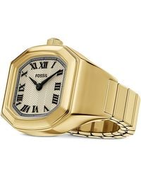 Fossil - Harlow Two-Hand-Tone Stainless Steel Watch Ring, 16Mm - Lyst
