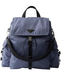 Prada - Explore Re-Nylon And Leather Backpack - Lyst