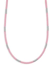 Lagos - Sterling Caviar Ceramic Bead Collar Necklace, 16 - Lyst