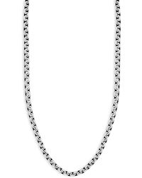 Milanesi And Co - Sterling Oxidized Box Chain Necklace - Lyst