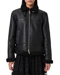 AllSaints - Lorel Shearling Flying Jacket - Lyst