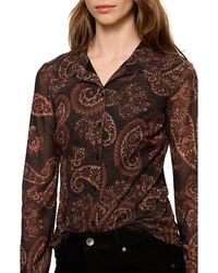 Sanctuary - Fitted Mesh Button Down Top - Lyst