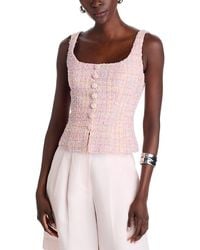 Aqua - Tweed Sleeveless Top -Exclusive - Lyst