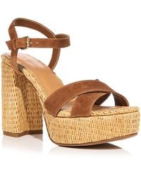 Aqua - Grace Platform Sandals - Lyst