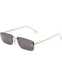 Fendi - First Crystal Rectangle Sunglasses, 54Mm - Lyst