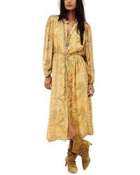 Ba&sh - Ciahara Printed Midi Dress - Lyst