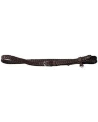 Prada - Narrow Braided Leather Belt - Lyst