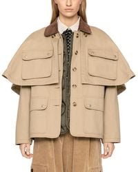 Sea - Tristan Double Layer Cape Jacket - Lyst