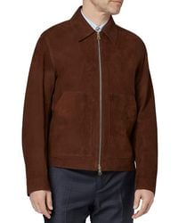 Paul Smith - Regular Fit Leather Jacket - Lyst