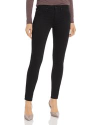 AG Jeans Legging Ankle Jeans In Black Stretch Sateen