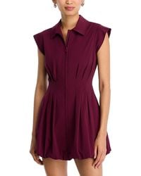 Steve Madden - Dyanne Poplin Pleated Mini Dress - Lyst