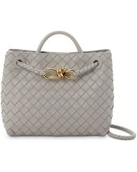 Bottega Veneta - Small Andiamo Intrecciato Leather Top Handle Bag - Lyst