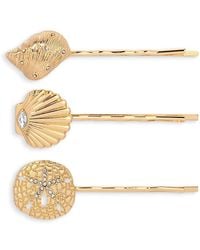 Ettika - Oceanic Cubic Zirconia Bobby Pins, Set Of 3 - Lyst