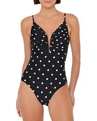 MILLY - V Wire One Piece Swimsuit - Lyst