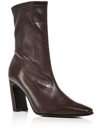 Stuart Weitzman - Stassi Stretch Leather Ankle Boots - Lyst