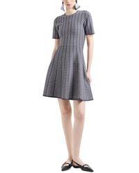 Emporio Armani - Two Tone Jacquard Dress - Lyst