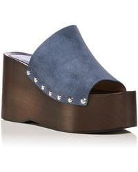 Stuart Weitzman - Kate Clog Wedge Slides - Lyst