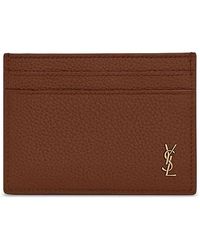 Saint Laurent - Tiny Cassandre Credit Card Case - Lyst