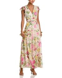 Aqua - Blooming Maxi Dress - Lyst