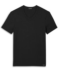 Tom Ford - Cotton Blend V-Neck Tee - Lyst