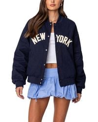 Edikted - Big Apple Oversized Bomber Jacket - Lyst