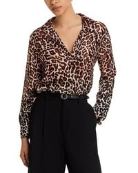 Bella Dahl - Flowy Wide Collar Button Down Shirt - Lyst