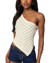 Edikted - Codi Backless Asymmetric Knit Top - Lyst