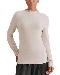 Splendid - Long Sleeve Mock Neck Top - Lyst