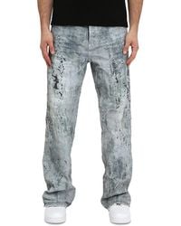 Purple Brand - Worn Embroidered Camo Baggy Fit Jeans - Lyst