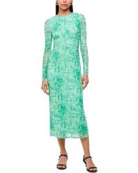 Whistles - Brushwork Print Mesh Dress - Lyst