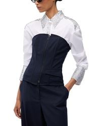 Pinko - Cannubi Zip Front Corset Top - Lyst