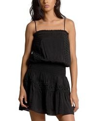 Elan - Embroidered Smocked Waist Swim Cover Up Dress - Lyst