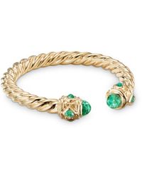 David Yurman - 18k Yellow Gold Renaissance Emerald Ring - Lyst