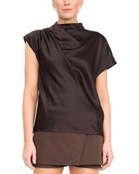 STAUD - Davina Silk Blend Top - Lyst