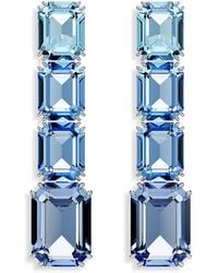 Swarovski - Millenia Octagon Crystal Linear Drop Earrings - Lyst