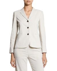 Theory - Shrunken Linen Blend Jacket - Lyst