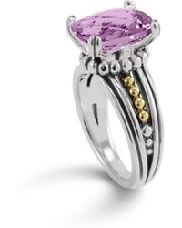 Lagos 18k Gold And Sterling Silver Prism Amethyst Ring - Metallic