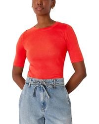 Whistles - Slim Short Sleeve Top - Lyst