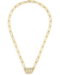 Dinh Van - 18K Menottes Diamond Pave Interlocking Ring Pendant Necklace, 17.7 - Lyst