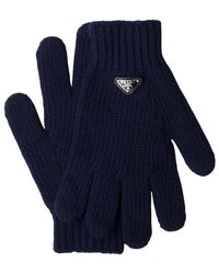 Prada - Wool And Cashmere Gloves - Lyst